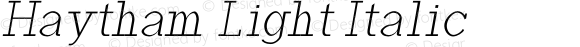 Haytham Light Italic