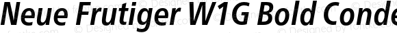 Neue Frutiger W1G Bold Condensed Italic