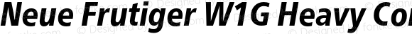 Neue Frutiger W1G Heavy Condensed Italic