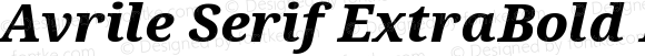 Avrile Serif ExtraBold Italic