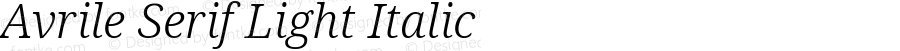 Avrile Serif Light Italic