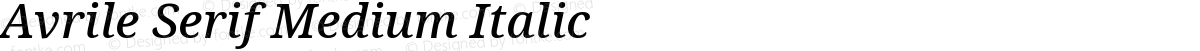 Avrile Serif Medium Italic