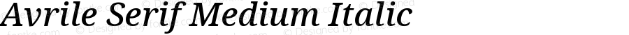 Avrile Serif Medium Italic