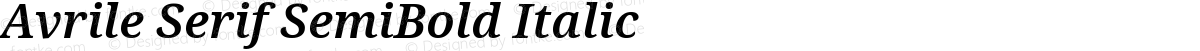 Avrile Serif SemiBold Italic