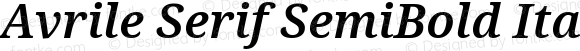 Avrile Serif SemiBold Italic