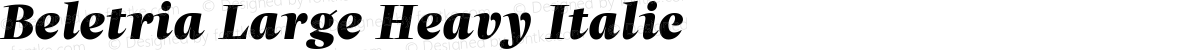 Beletria Large Heavy Italic