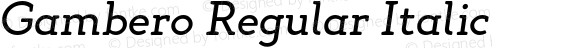 Gambero Regular Italic