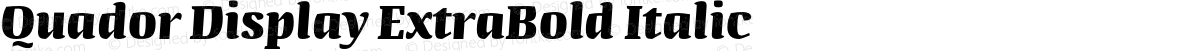 Quador Display ExtraBold Italic