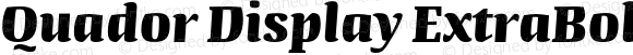 Quador Display ExtraBold Italic