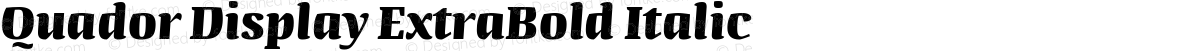 Quador Display ExtraBold Italic