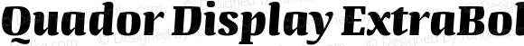 Quador Display ExtraBold Italic