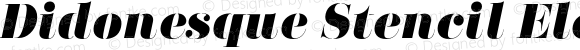 Didonesque Stencil Elegante Black Italic