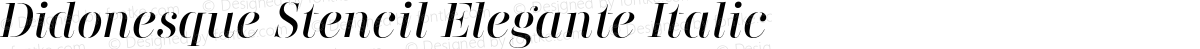 Didonesque Stencil Elegante Italic