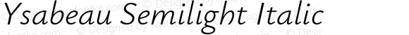 Ysabeau Semilight Italic