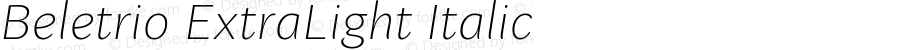 Beletrio-ExtraLightItalic