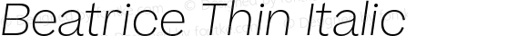 Beatrice Thin Italic