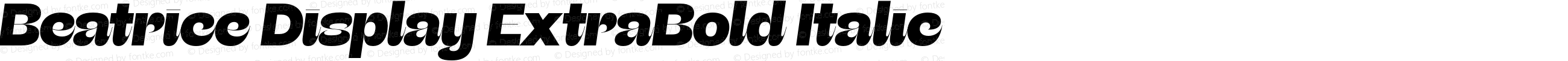 Beatrice Display ExtraBold Italic