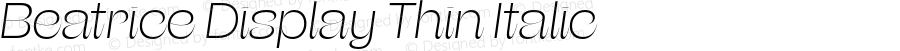 BeatriceDisplay-ThinItalic