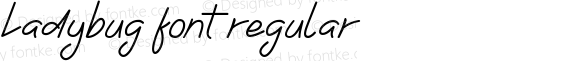 Ladybug font regular