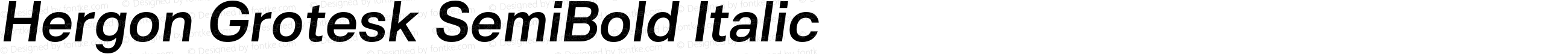 Hergon Grotesk SemiBold Italic