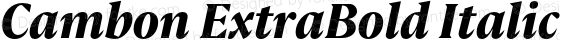 Cambon ExtraBold Italic