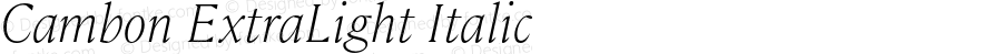 Cambon-ExtraLightItalic