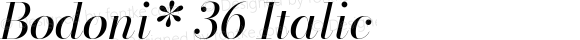 Bodoni* 36 Book Italic