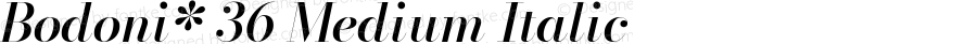 Bodoni* 36 Medium Italic