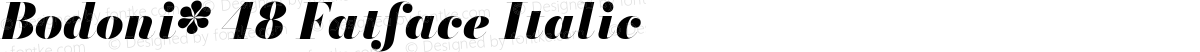 Bodoni* 48 Fatface Italic