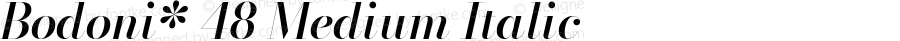 Bodoni* 48 Medium Italic