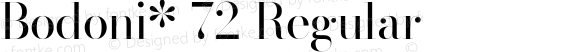 Bodoni* 72 Regular