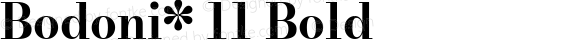 Bodoni* 11 Bold