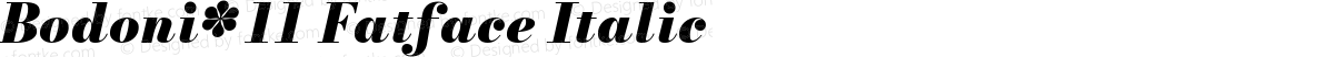 Bodoni* 11 Fatface Italic