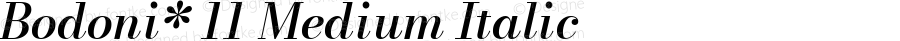 Bodoni* 11 Medium Italic