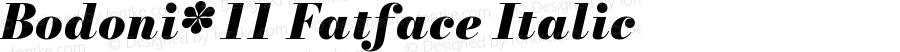 Bodoni* 11 Fatface Italic