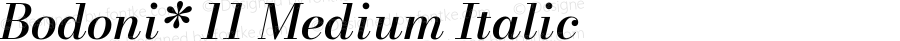 Bodoni* 11 Medium Italic