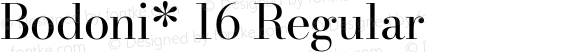 Bodoni* 16 Regular