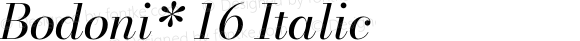 Bodoni* 16 Book Italic