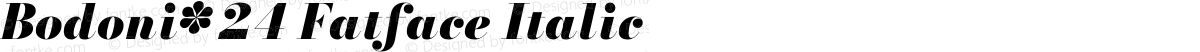 Bodoni* 24 Fatface Italic