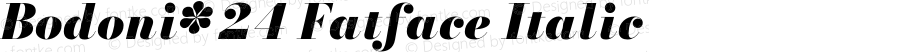 Bodoni* 24 Fatface Italic