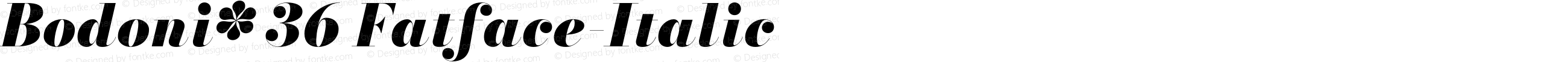 Bodoni* 36 Fatface-Italic