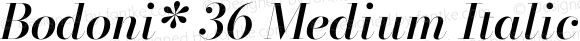 Bodoni* 36 Medium Italic