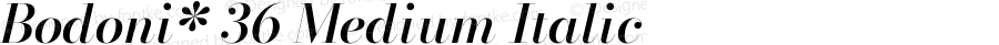 Bodoni* 36 Medium Italic