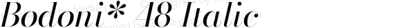 Bodoni* 48 Book Italic