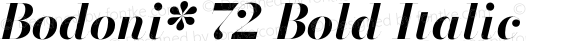 Bodoni* 72 Bold Italic