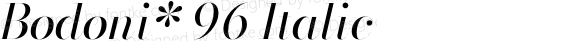 Bodoni* 96 Book Italic