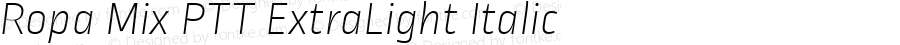 RopaMixPTT-ExtraLightItalic