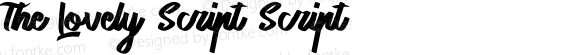 The Lovely Script Script Version 1.002;Fontself Maker 3.1.1