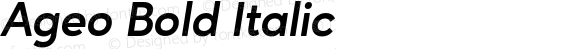 Ageo Bold Italic