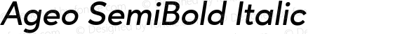 Ageo SemiBold Italic